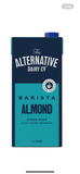 THE ALTERNATIVE DAIRY CO BARISTA ALMOND MILK 12 X 1L (BOX)